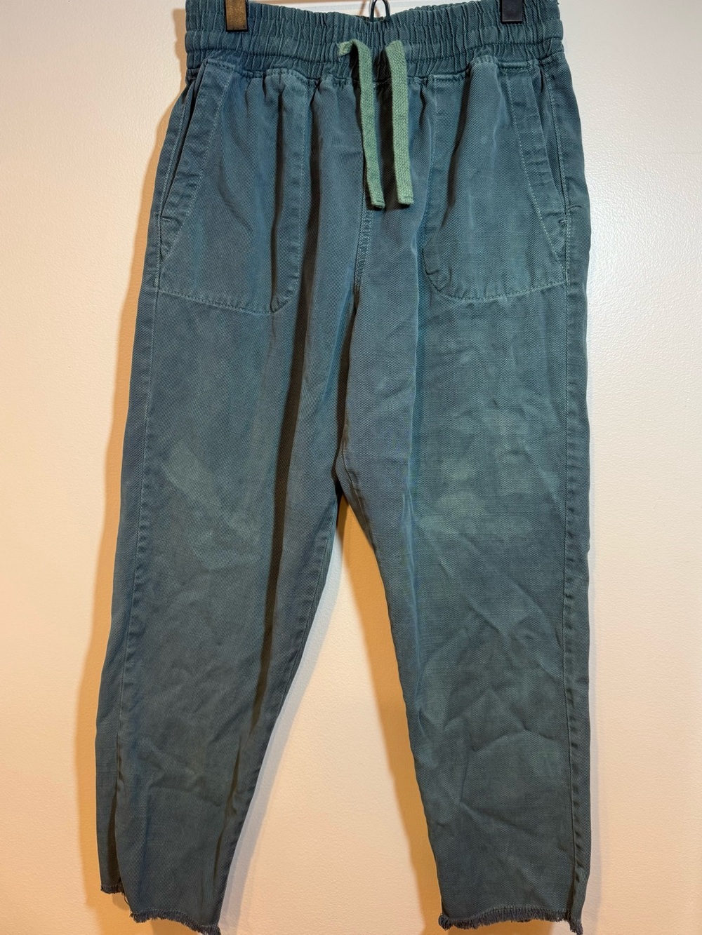 Zara Women's Dark Teal Lightweight Drawstring Joggers Size Small